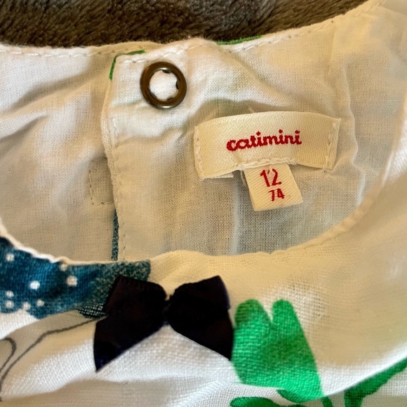 Catimini linen cotton top size 12M - Picture 3 of 3